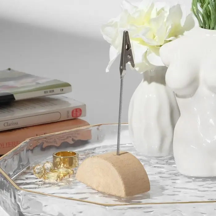 Ценникодержатель с зажимом «Прищепка», 2,5×2,5×11 см, цвет серебро