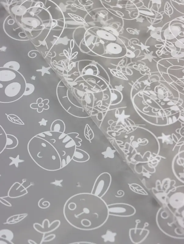 Пленка прозрачная с рисунком «Детский» Белая 0.7×8.2±5%м