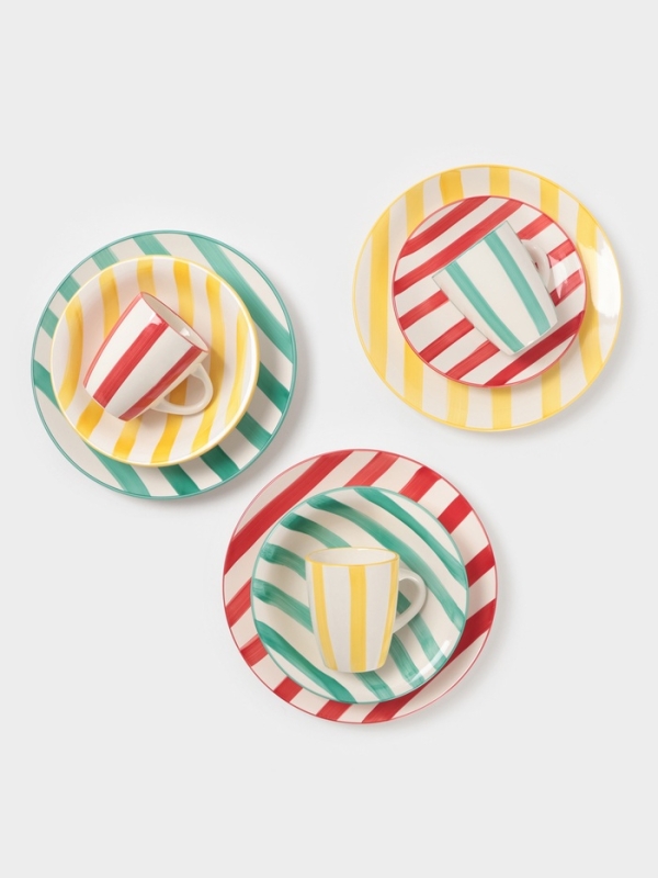 Тарелка глубокая Доляна "Райе" 21см, 21х5, цвет зеленый