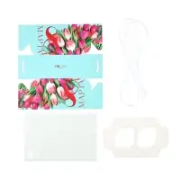 Коробка для капкейков, кондитерская упаковка, 2 ячейки &laquo;8 Марта&raquo;, 16&times;8&times;10 см