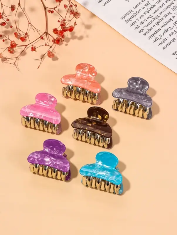 Крабик для волос &laquo;Шёлк&raquo;, переливы, 4&times;2.5 см, МИКС