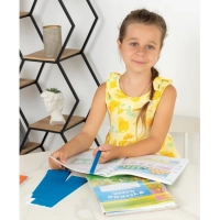 Закладки самоклеящиеся для книг, прямые, наб.6 шт,300мкм, голубые, 2921-117