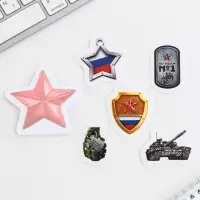 Подарочный набор, блок 20 листов + 5 наклеек «23 февраля. Настоящему защитнику»