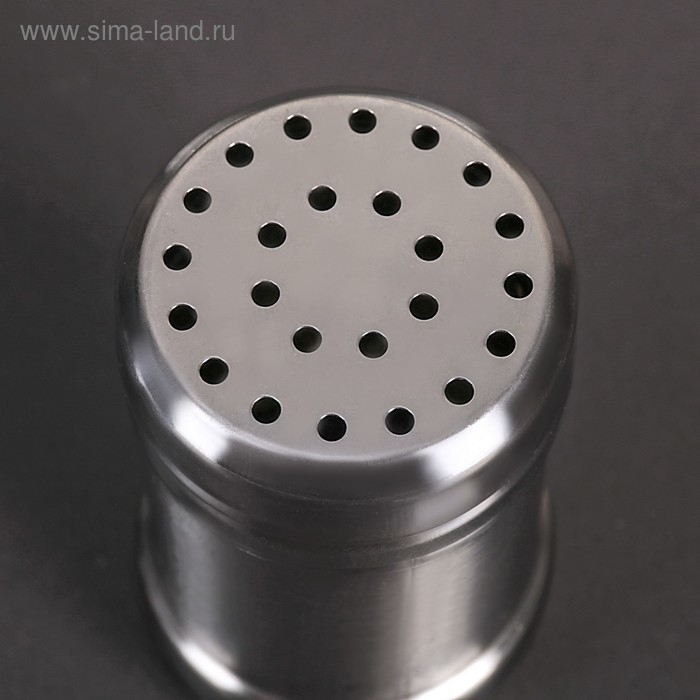 Солонка из нержавеющей стали «Металлик Сито», 120 мл, 4×8 см, цвет серебряный Солонка из нержавеющей стали «Металлик Сито», 120 мл, 4×8 см, цвет серебряный
