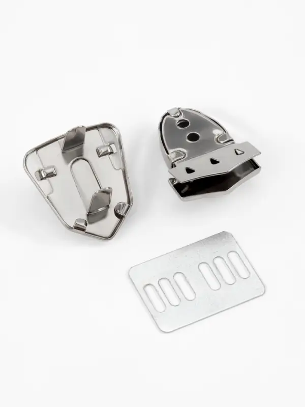 Застёжка для сумки, 3&times;2.5 см, цвет серебряный
