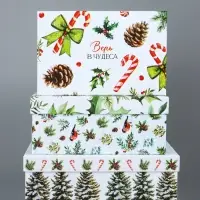 Набор подарочных новогодних коробок 10 в 1 «Новогодние мечты», 30×19×11.5 - 12×6.5×4 см Набор подарочных новогодних коробок 10 в 1 «Новогодние мечты», 30×19×11.5 - 12×6.5×4 см