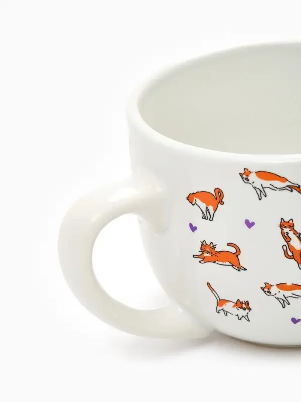 Кружка чайная керамическая «Котики», 500 мл Кружка чайная керамическая «Котики», 500 мл