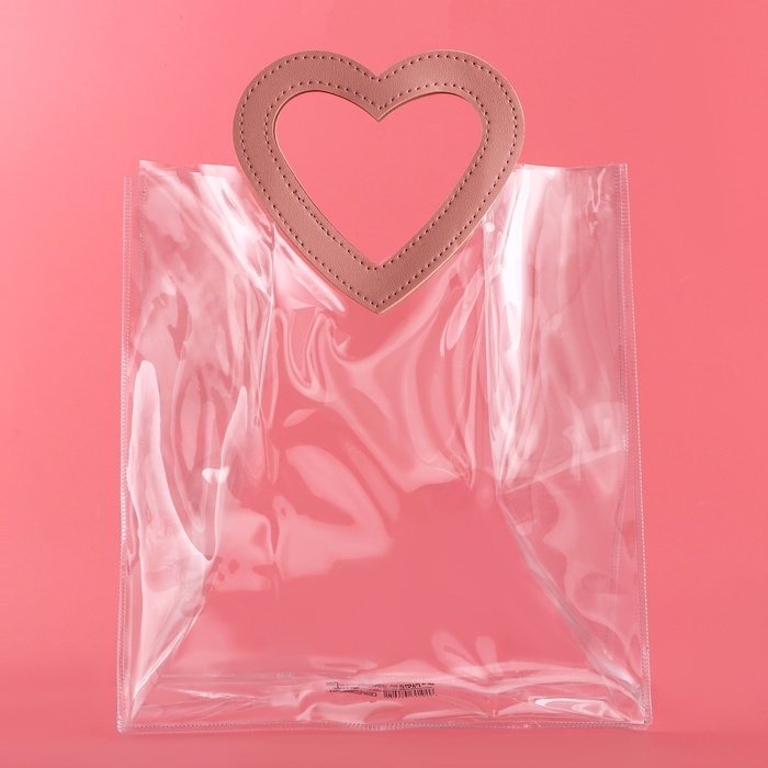 Пакет подарочный из ПВХ, розовый, 25 x 28 x 15 см Пакет подарочный из ПВХ, розовый, 25 x 28 x 15 см