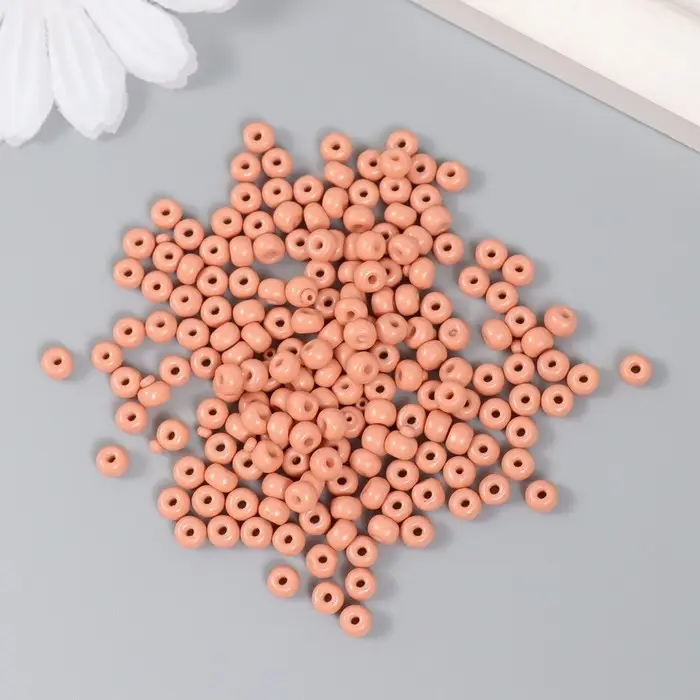 Бисер стекло 6/0  Бисер стекло 6/0 "Абрикосовый лёд" 15 гр