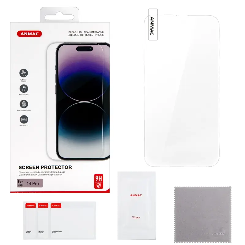 Защитное стекло для iPhone 14 Pro 2.5D Clear ANMAC Арт. 1137401