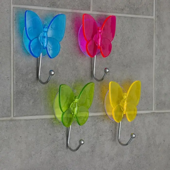 Крючок на вакуумной присоске «Бабочка», цвет МИКС