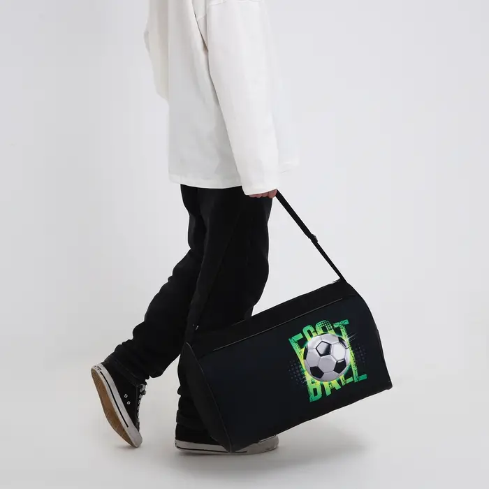 Сумка спортивная «Футбол», 40×21×24 см, чёрная Сумка спортивная «Футбол», 40×21×24 см, чёрная