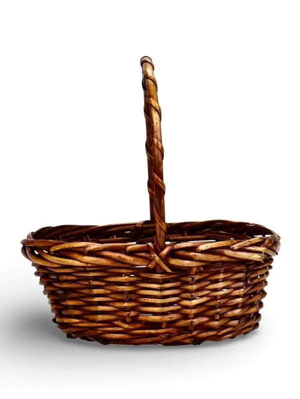 Корзина плетеная (ива)  27 х 21 х 11/28  см коричневый