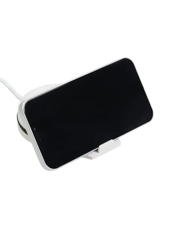 Зарядное устройство USB, 4 порта, встроенный кабель Type-C, держатель для телефона, провод 1 м, белый