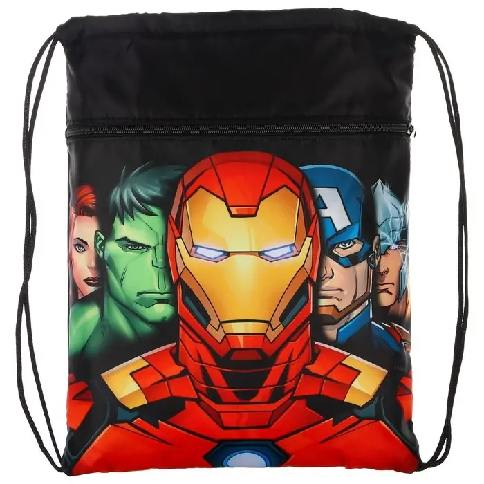Мешок для обуви с карманом 420*350 мм, Мстители Железный человек (мягкий полиэстер, плотность 210D) Мешок для обуви с карманом 420*350 мм, Мстители Железный человек (мягкий полиэстер, плотность 210D)