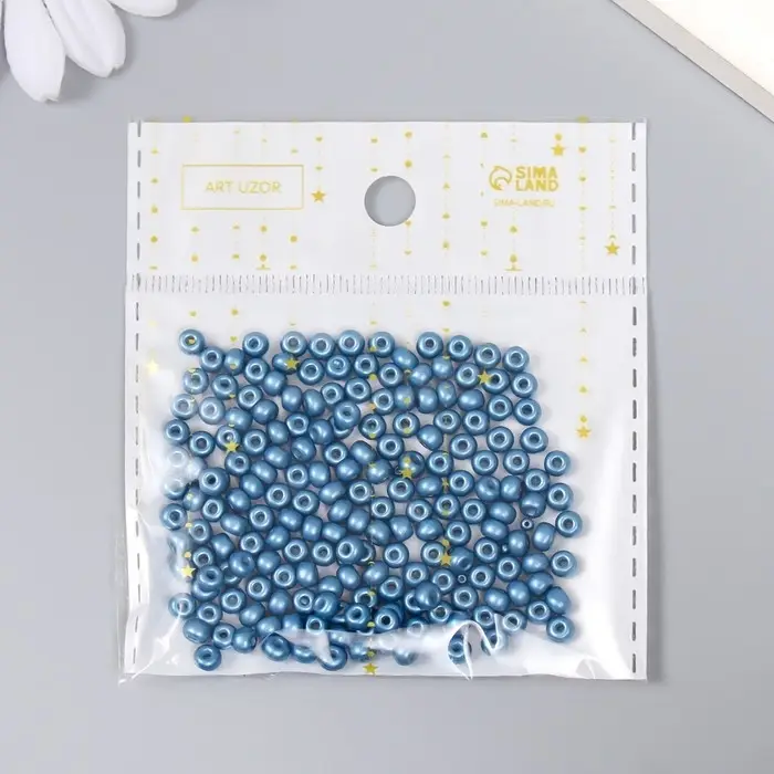 Бисер стекло 6/0  Бисер стекло 6/0 "Полуночно-синий" 15 гр