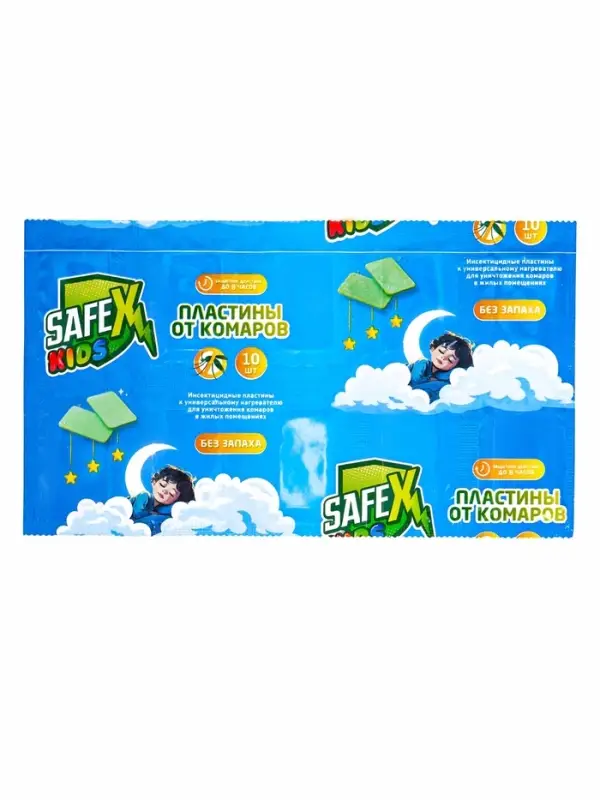 Комплект от комаров SAFEX KIDS (фумигатор+пластины), 1 шт.