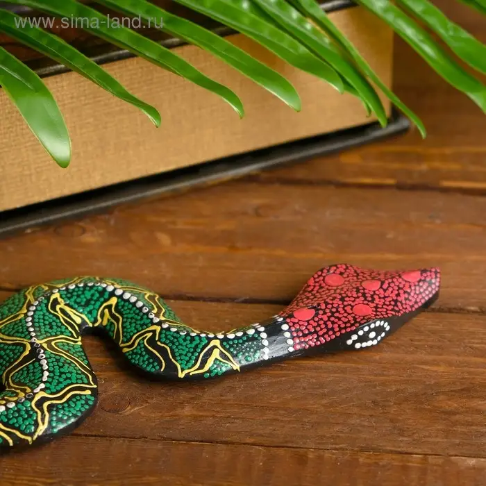 Сувенир  Сувенир "Змея узорная" дерево МИКС 31х9,5х1 см