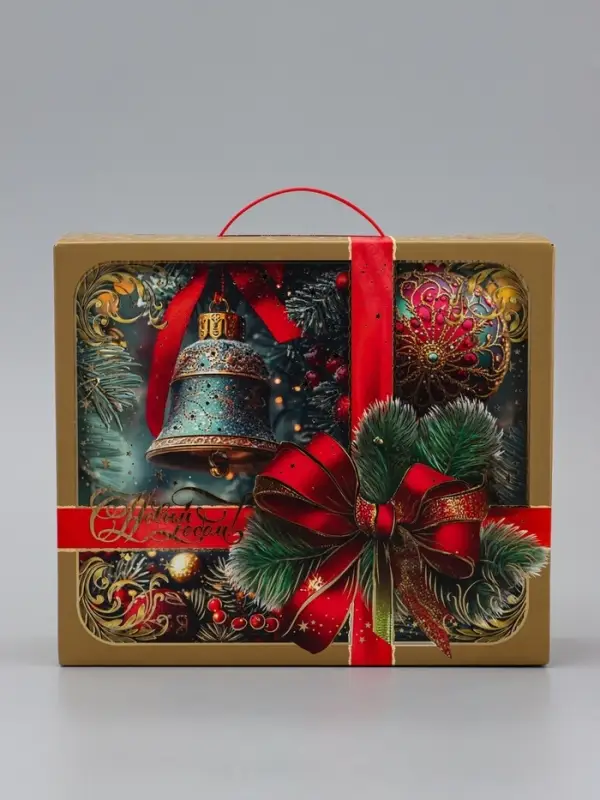 Коробка Новогодняя подарочная Коробка Новогодняя подарочная "Часики" 29 х 24,5 х 9,5 см