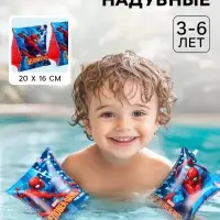 Нарукавники для плавания детские, 20&times;16 см, синий, &laquo;Супергерой&raquo;