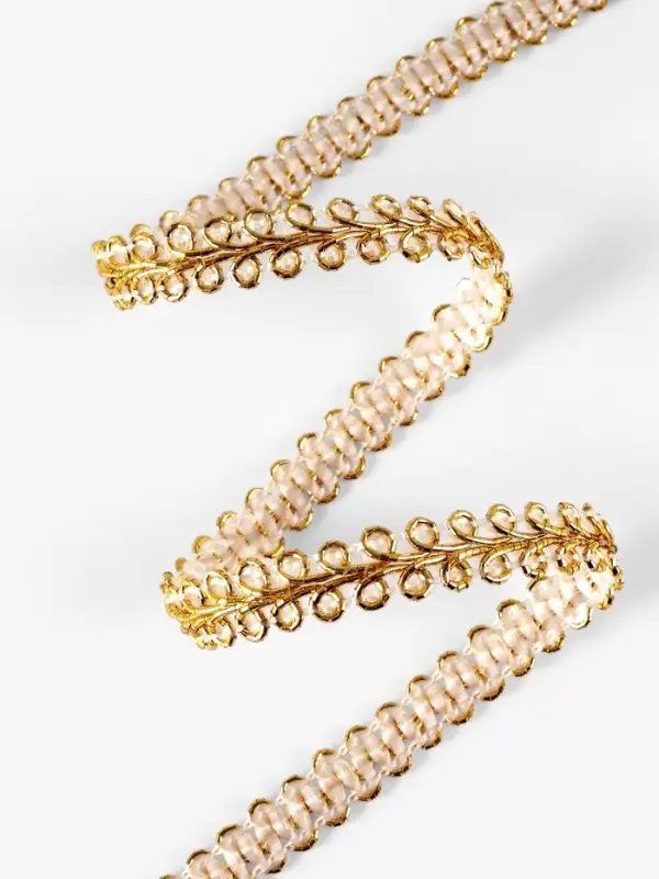 Тесьма декоративная &laquo;Шанель&raquo;, 8 мм, 10&plusmn;1 м, цвет золотой