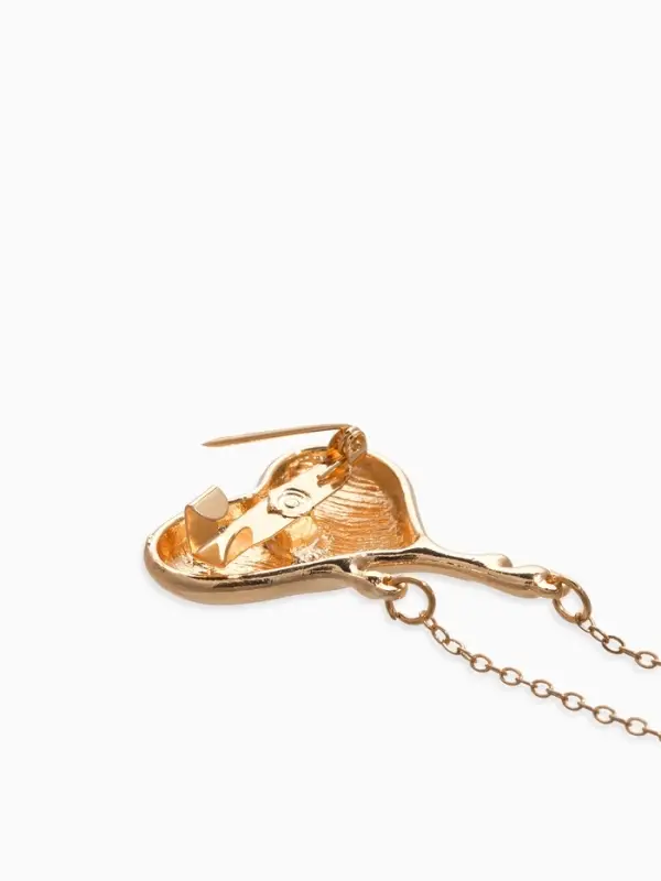 Брошь корейский стиль Брошь корейский стиль "Сердце" цвет золото