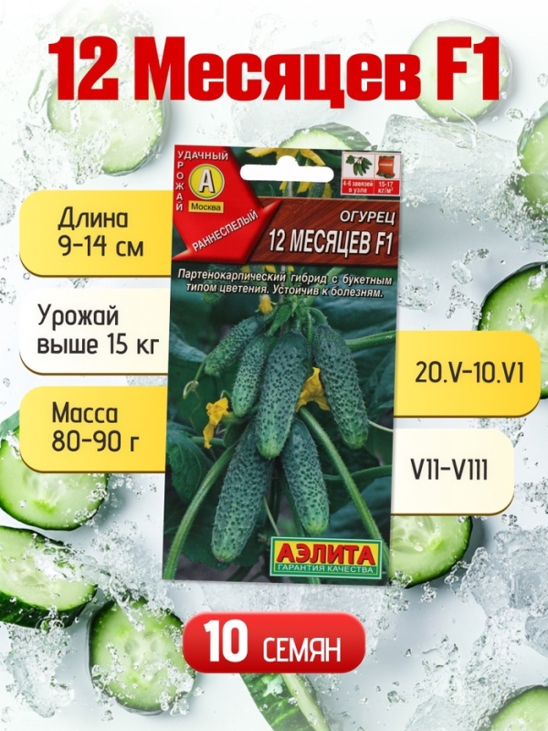 Набор семян Огурцы раннеспелые самоопыляемые