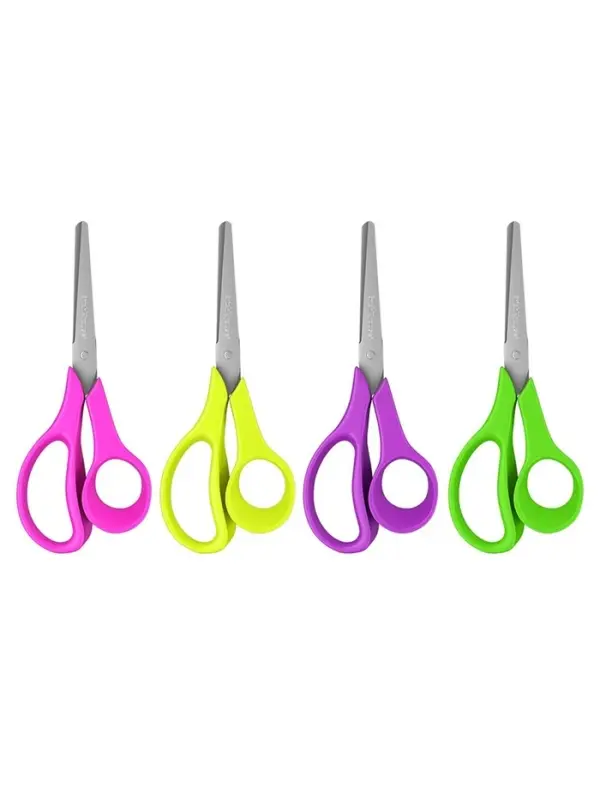 Ножницы детские 14 см, ErichKrause Joy Ergo, в стакане, с закруглёнными концами лезвий и линейкой, МИКС