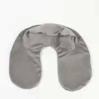 Подушка надувная для шеи, дорожная, 31&times;31 см, серая