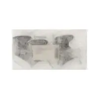 Ручка-кнопка ТУНДРА РК023BL LIGHT, чёрная с белой вставкой, 8 шт.