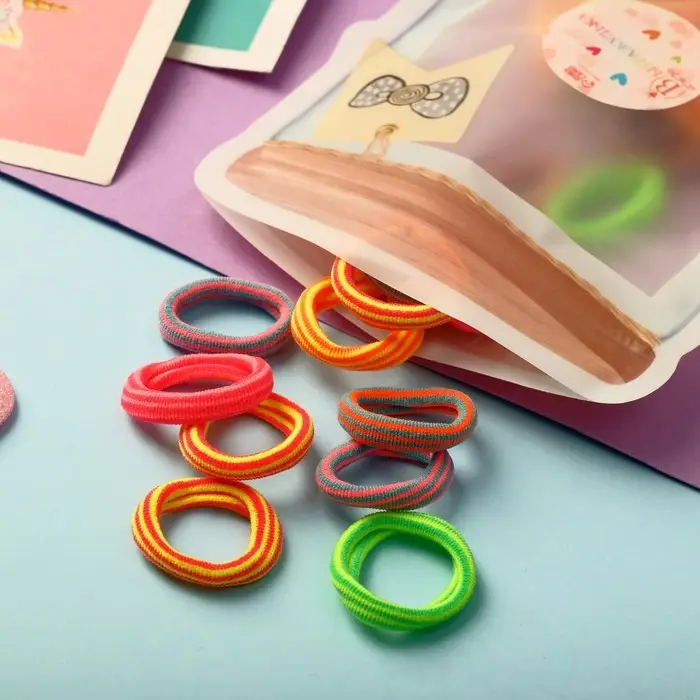 Резинка для волос «Выбражулька» (набор 30+-1 шт) полосочки,  d-2 см