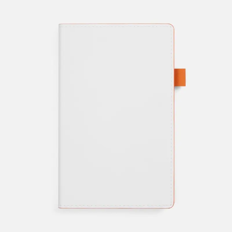 Ежедневник White Shall, недатированный, бело-оранжевый Ежедневник White Shall, недатированный, бело-оранжевый