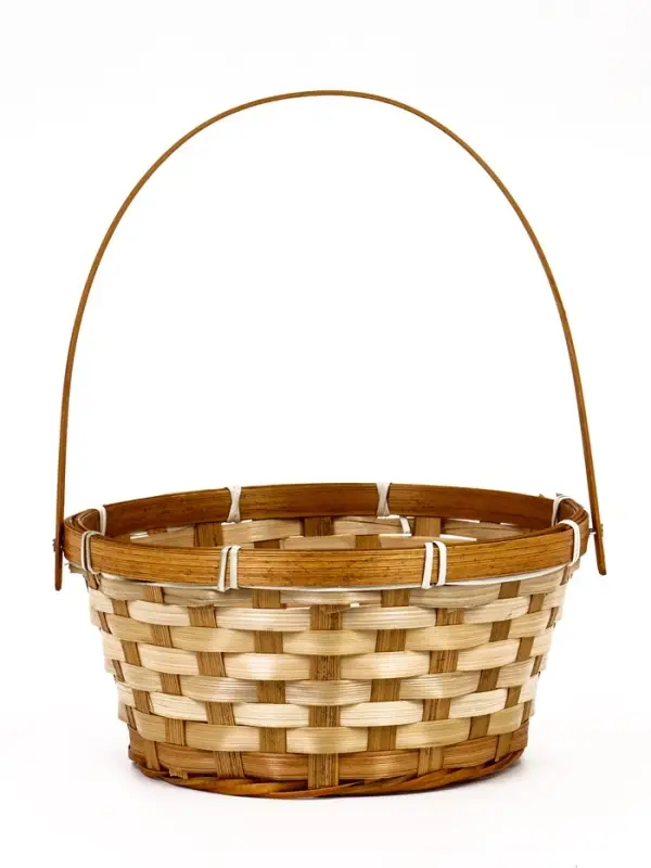 Корзина плетёная, d=21&times;10/24 см, бамбук