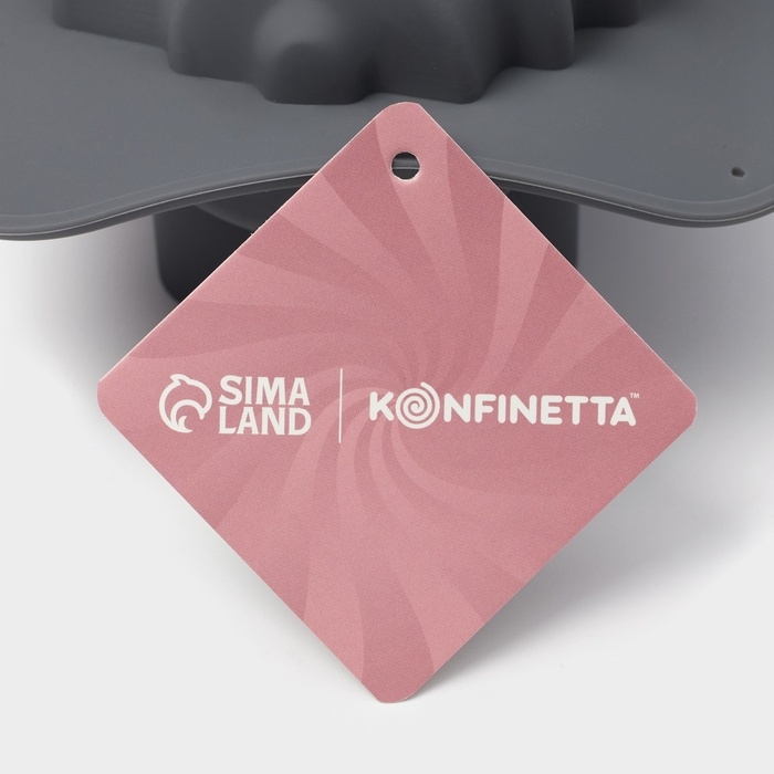 Форма для выпечки и муссовых десертов KONFINETTA «Грани», силикон, 19×15,3×8,8 см, серая Форма для выпечки и муссовых десертов KONFINETTA «Грани», силикон, 19×15,3×8,8 см, серая