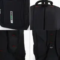 Рюкзак молодёжный, 2 отдела на молнии, 4 кармана, размер 37&times;17&times;54 см, чёрный