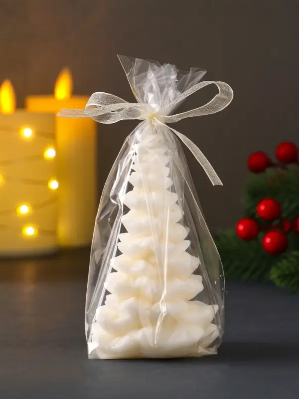 Свеча декоративная &laquo;Ёлочка новогодняя&raquo;, натуральный воск, 62&times;53&times;104 мм