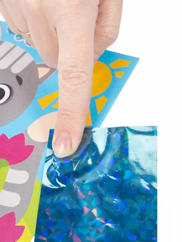 Набор для творчества. Аппликация фольгой "Медвежонок" размер 138х165 мм (конверт, 6 цв)