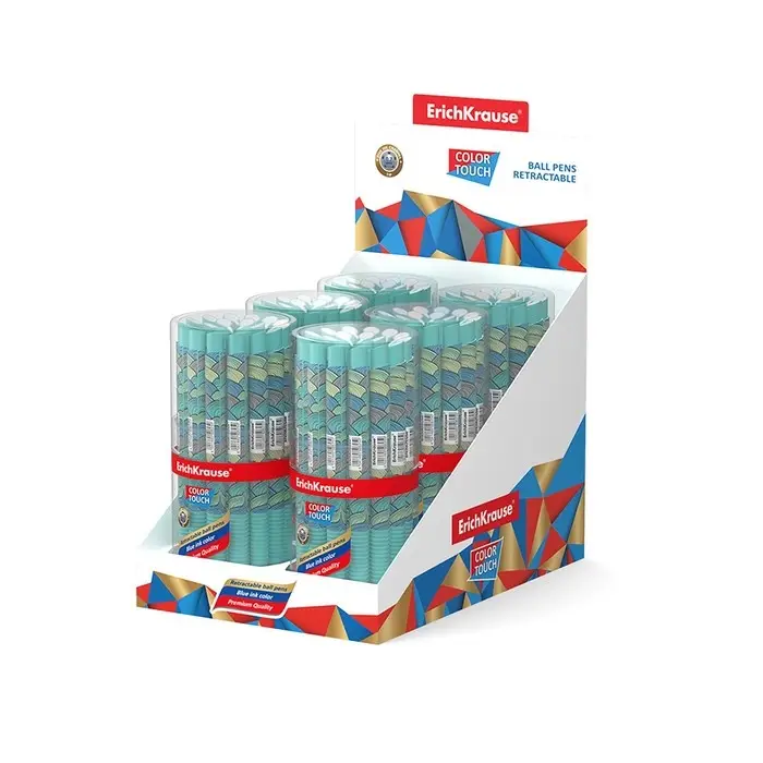 Ручка шариковая автоматическая ErichKrause ColorTouch Emerald Wave, узел 0.7 мм, тонкое письмо, корпус Soft Touch, корпус с дизайном, чернила синие Ручка шариковая автоматическая ErichKrause ColorTouch Emerald Wave, узел 0.7 мм, тонкое письмо, корпус Soft Touch, корпус с дизайном, чернила синие