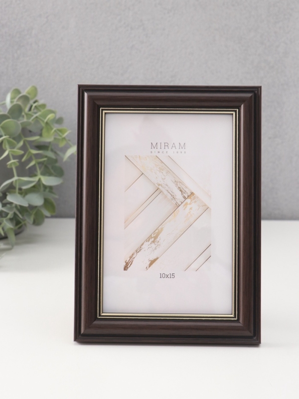 Фоторамка пластик Фоторамка пластик "МИРАМ" 10х15 см, венге