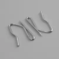 Крючки для штор, 1.8×3 см, 10 шт., цвет серебряный