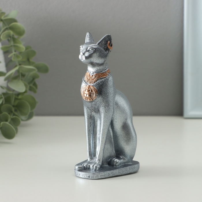 Фигура Фигура "Богиня Бастет" серебро, 12см