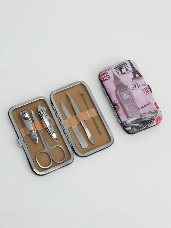 Набор маникюрный &laquo;Лондон&raquo;, 6 предметов, в футляре, МИКС