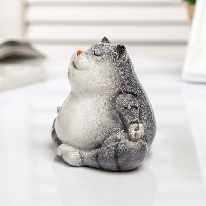 Фигурка полистоун лак &laquo;Котик-йог&raquo;, 10&times;7.5&times;9 см, МИКС