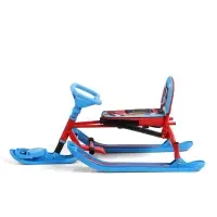 Снегокат &laquo;Twiny 2+&raquo; Sportcar, со спинкой, с родительской ручкой, синий, красный, TW2+/SC Nika Kids
