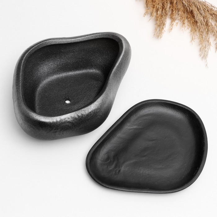 Горшок Горшок "Бонсай малый" для кактусов и суккулентов, серебро, 0,6, л/ 17х14х7см