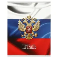 Тетрадь 48 листов в клетку Calligrata &laquo;Россия&raquo;, серые листы, МИКС