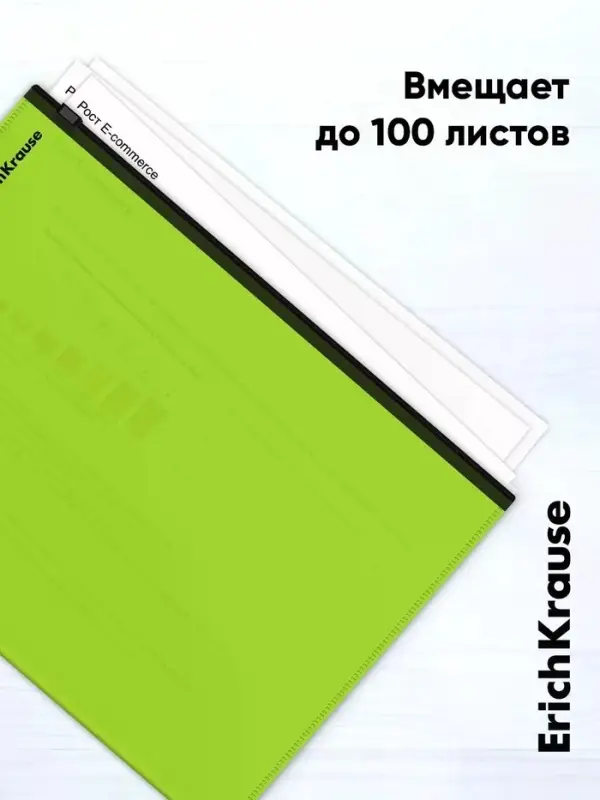 Zip-пакет пластиковый ErichKrause Matt Reef A4, непрозрачный, МИКС