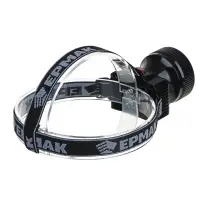 Фонарь налобный тм ЕРМАК, аккумуляторный, 8 ярк.+ 0,5 Вт LED, вилка 220В, 8,8x7,4х8,5см