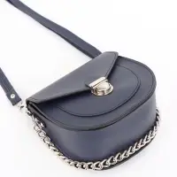 Сумка женская мессенджер TEXTURA на клапане, 17&times;10&times;18 см, синяя