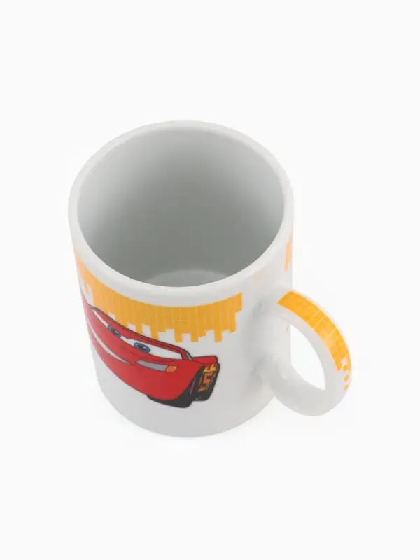 Набор посуды керамической детской, 3 предмета: кружка 200 мл, тарелка 19 см, салатник 250 мл, Тачки